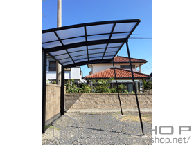 のカーポート レイナポートグラン　積雪〜20cm対応＋標準・ハイルーフ兼用 2本入り×1セット 施工例