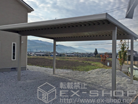 のカーポート レオンポートneo 2台用 角柱4本仕様 積雪〜50cm対応 施工例