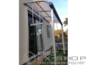 のテラス屋根 プレシオステラス R型 テラスタイプ 単体 積雪〜20cm対応＋吊り下げ式物干し ロング2本入り 施工例