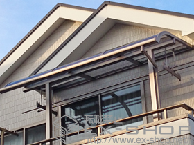 のバルコニー・ベランダ屋根 ライザーテラスII R型 屋根タイプ 単体 積雪〜20cm対応 施工例