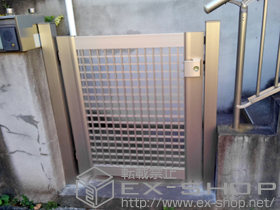 の門扉 エクスライン門扉3型 片開き　門柱使用 施工例