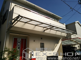 のバルコニー・ベランダ屋根 ライザーテラスII F型 ルーフタイプ 連棟 積雪〜20cm対応 施工例