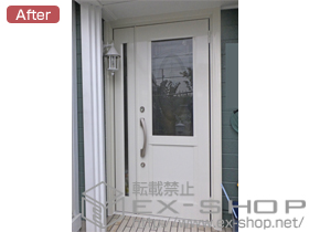 の玄関ドア リシェントアルミ仕様 22親子R(ランマ無し) M3型 施工例