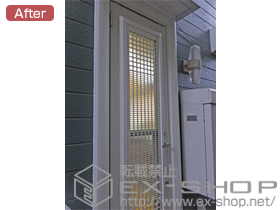 の玄関ドア リシェント勝手口ドア PG仕様L(ランマ無し) E型 施工例