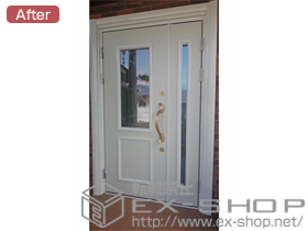 の玄関ドア ラフォースR2玄関ドアK2 56型 親子仕様(外観より左勝手) 施工例