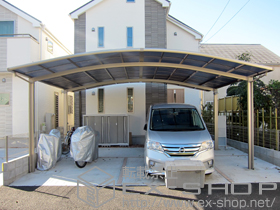 のカーポート カーブポートシグマIII ワイド 積雪〜20cm対応 施工例