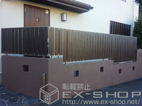 のフェンス・柵 マイリッシュA6型 たて板格子 フリー支柱タイプ 施工例