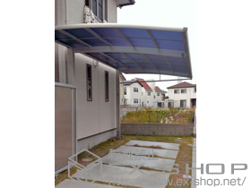 のカーポート レイナポートREグラン 前下がり 積雪〜20cm対応＋着脱式サポート 標準・ハイルーフ兼用 2本入り×1セット 施工例