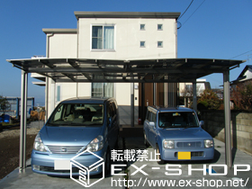 のカーポート エックスルーフ ワイド 積雪〜20cm対応 施工例