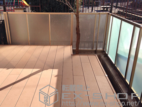 のフェンス・柵 ライシスフェンス P型 ポリカーボネート フリーポールタイプ 施工例