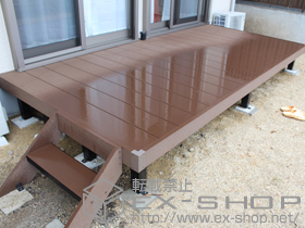 のウッドデッキ リウッドデッキ 200＋リウッドステップ5型 Sタイプ 2段×1 施工例