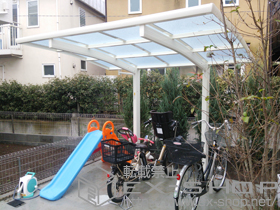 のサイクルポート・駐輪場 レイナポートグランミニ 積雪〜20cm対応 施工例