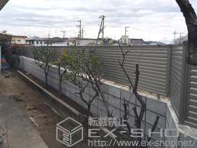 のフェンス・柵 レスティナフェンス5型 自由柱施工 施工例