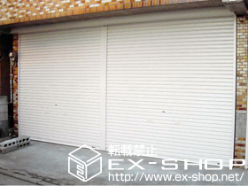 のガレージシャッター プラテアII スチールタイプ 手動式 2連窓 施工例
