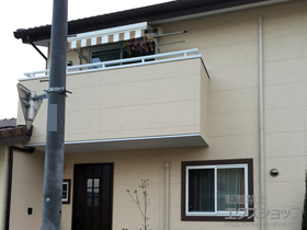 のオーニング・日よけ 彩風S型 手動式＋フリル(ストレート) 施工例