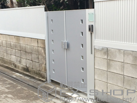 の門扉 ジオーナ門扉 FM型 両開き  柱使用 施工例