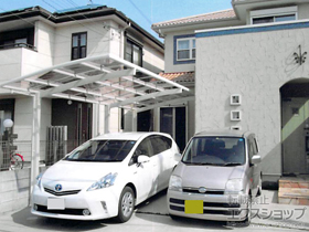 のカーポート カーブポートシグマIII 延長 積雪〜20cm対応 施工例