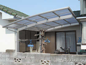 のカーポート レイナポートグラン　積雪〜20cm対応＋水平式物干し 施工例