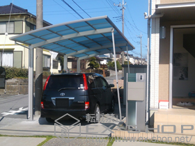 のカーポート レイナポートグラン 延長　積雪〜20cm対応＋着脱式サポート 標準・ハイルーフ兼用 2本入り×1セット 施工例