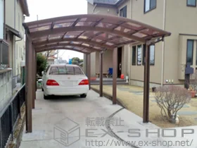 YKKAPのカーポート レイナワンポートグラン 縦連棟 積雪〜20cm対応 施工例