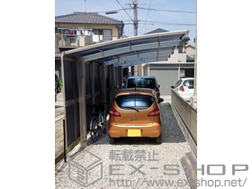 のカーポート プレシオスポート 縦連棟 積雪〜20cm対応＋プレシオスポート用 サイドパネル＋着脱式サポート 2本入×2セット 施工例