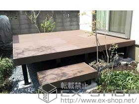 YKKAPのウッドデッキ リウッドデッキ 200＋独立式リウッドステップ2型 施工例