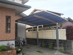 のカーポート プレシオスポート 積雪〜20cm対応＋着脱式サポート2本入 施工例