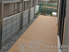 のウッドデッキ レストステージ 幕板納まり 施工例