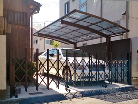 のカーゲート トリップゲート RB型 ノンレール 片開き 41S 施工例