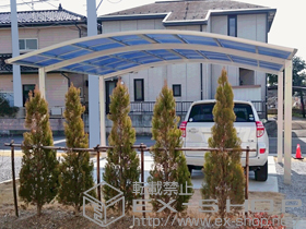 のカーポート レイナツインポートグラン　積雪〜20cm対応＋屋根ふき材補強部品（2セット） 施工例