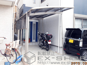 のカーポート カーブポートシグマIII 積雪〜20cm対応+着脱式サポート（補助柱） ロング柱23用1本入り×2セット 施工例