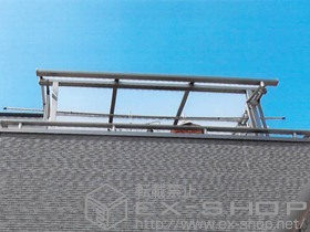 のバルコニー・ベランダ屋根 ライザーテラスII R型 屋根タイプ 単体 積雪〜20cm対応＋吊り下げ式物干し　標準2本　×1セット 施工例