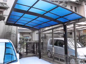 のサイクルポート・駐輪場 プレシオスポート 積雪〜20cm対応 施工例