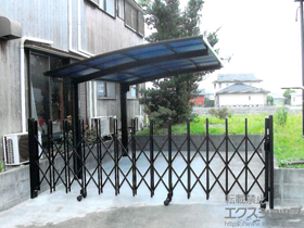 のカーゲート トリップゲート RB型 ノンレール 片開き 38S 施工例