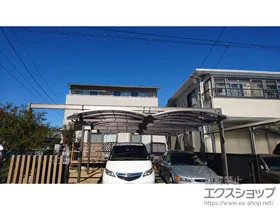 LIXIL リクシル(トステム)のカーポート マルチスクエア アール屋根 レギュラー合掌 両支持タイプ・片支持タイプ 積雪～20cm対応 施工例