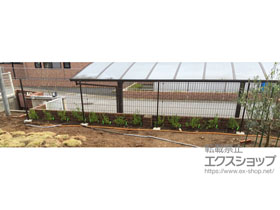 のフェンス・柵 イーネットフェンス 2F型 自由柱施工 施工例