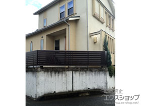 のフェンス・柵 ジオーナフェンス YS型 マテリアルカラー フリーポールタイプ 施工例