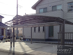 のカーポート ネスカR (ラウンドスタイル) ワイド 積雪〜20cm対応 施工例