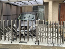 のカーゲート アルシャインII H型 Aタイプ ノンレール 両開き 520W 施工例