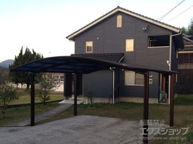 のカーポート プレシオスポート ワイド 積雪〜20cm対応＋屋根ふき材補強部品 施工例