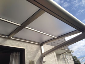 のバルコニー・ベランダ屋根 ヴェクターテラス F型 ルーフタイプ 単体積雪〜20cm対応 施工例