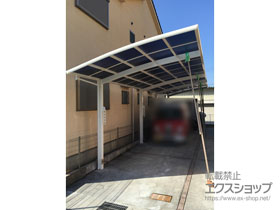 のカーポート レイナポートグラン 縦連棟　積雪〜20cm対応＋水平式物干し カーポート柱用 標準 2本入り×2セット 施工例