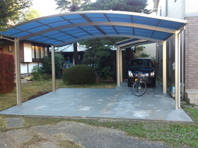 のカーポート プレシオスポート ワイド 積雪〜20cm対応 施工例