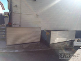 のフェンス・柵 レスティナフェンス5型 目隠しルーバー 自由柱タイプ 施工例