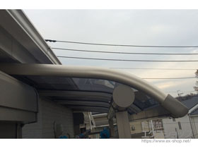 のバルコニー・ベランダ屋根 プレシオステラス R型 屋根タイプ 単体 積雪〜20cm対応 施工例