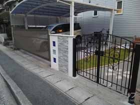 のカーゲート ワイドオーバードアS2型 電動式 施工例