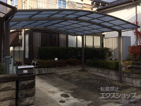 のカーポート ネスカR (ラウンドスタイル) ワイド 積雪〜20cm対応 施工例