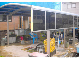 のカーポート レイナツインポートグラン　積雪〜20cm対応＋サイドパネル 施工例