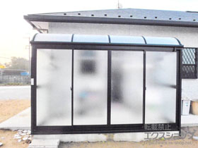 のテラス囲い・サンルーム ほせるんですII R型 土間納まり ランマあり 積雪〜20cm対応 施工例