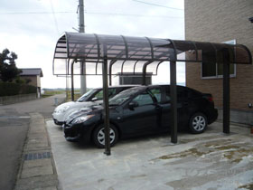 のカーポート テールポートシグマIII 1500 ワイド 積雪〜50cm対応 施工例